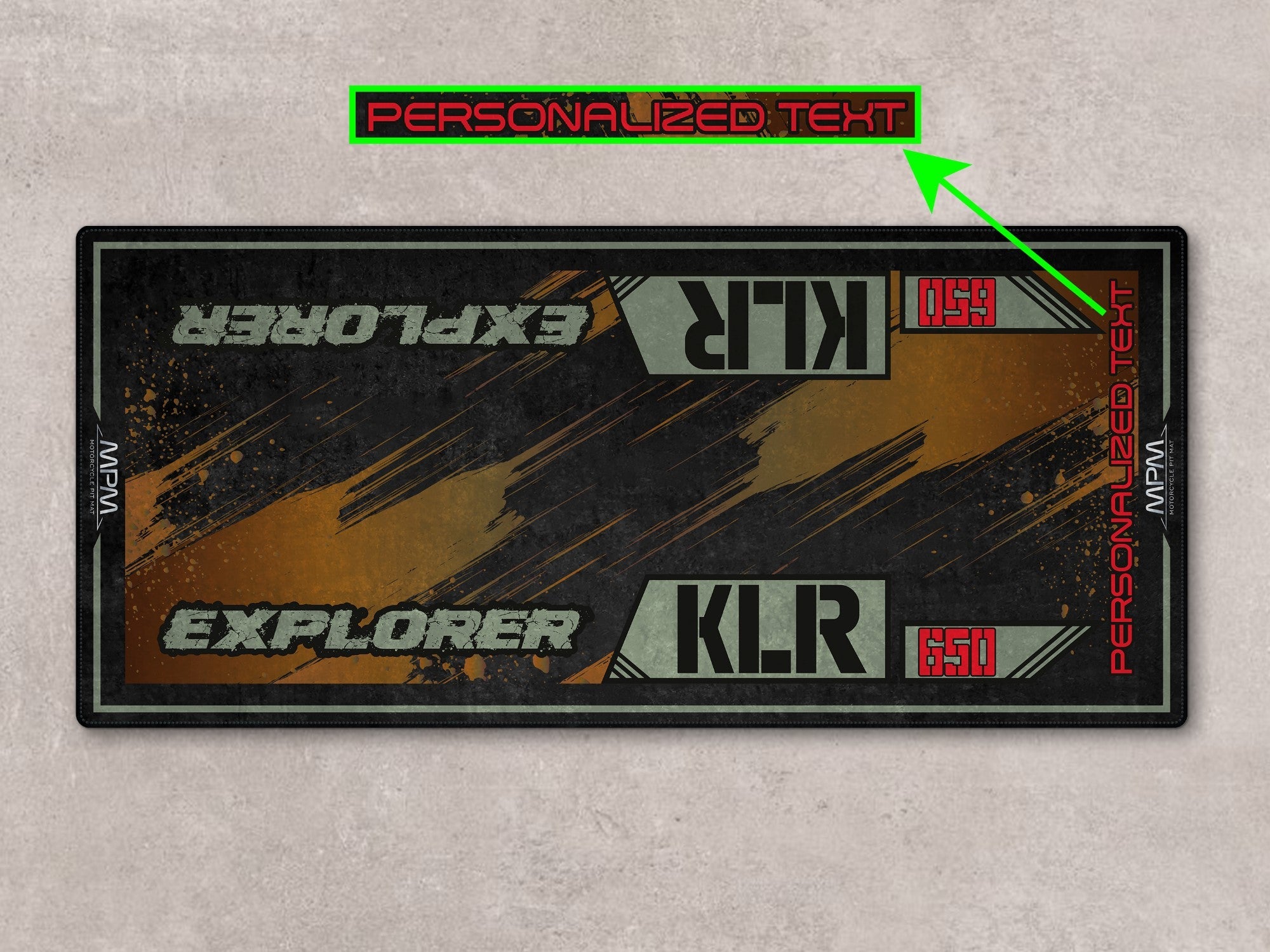 MPM Motorcycle Mat for Kawasaki KLR 650 - MM7431