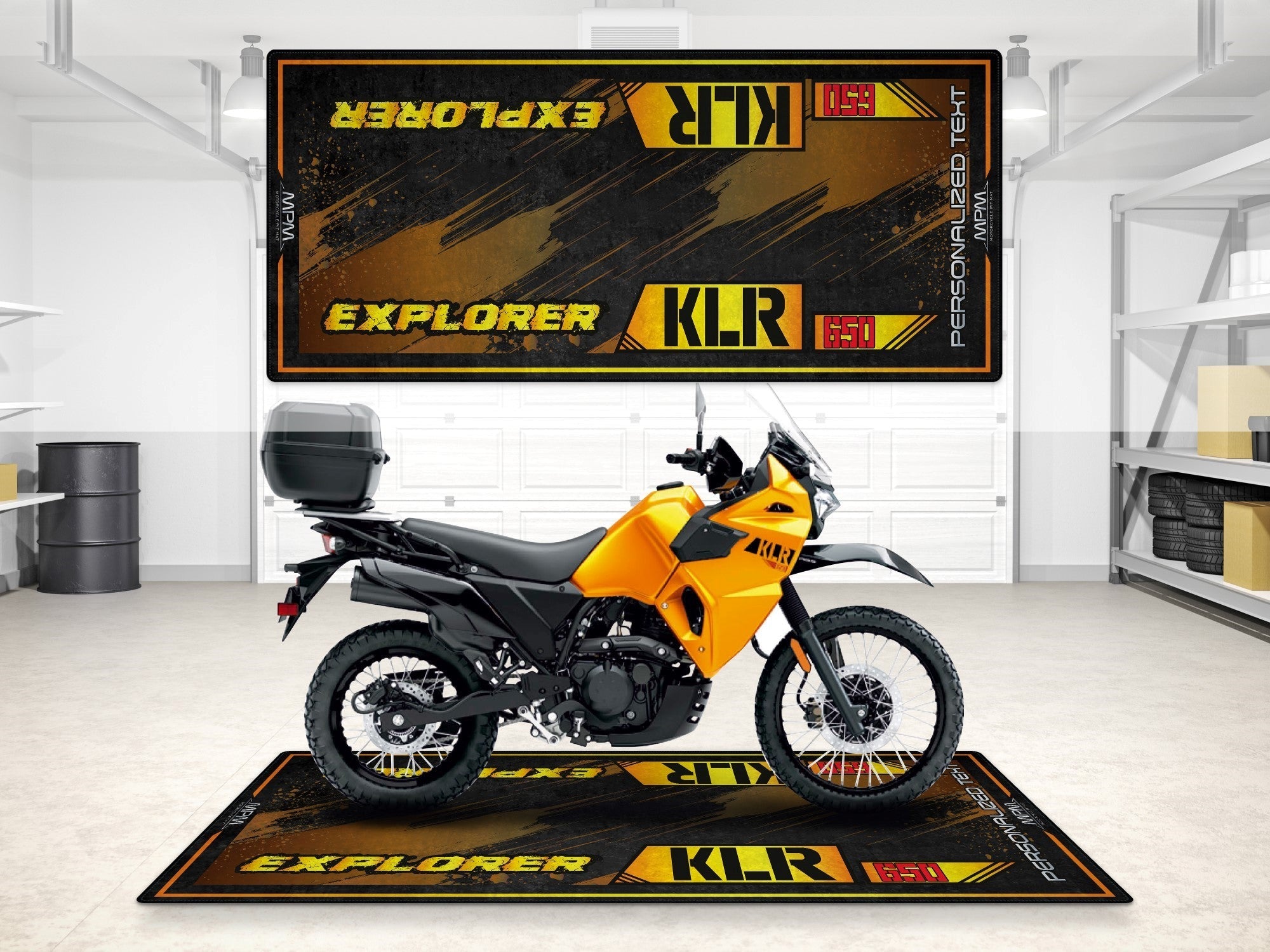 MPM Motorcycle Mat for Kawasaki KLR 650 - MM7431