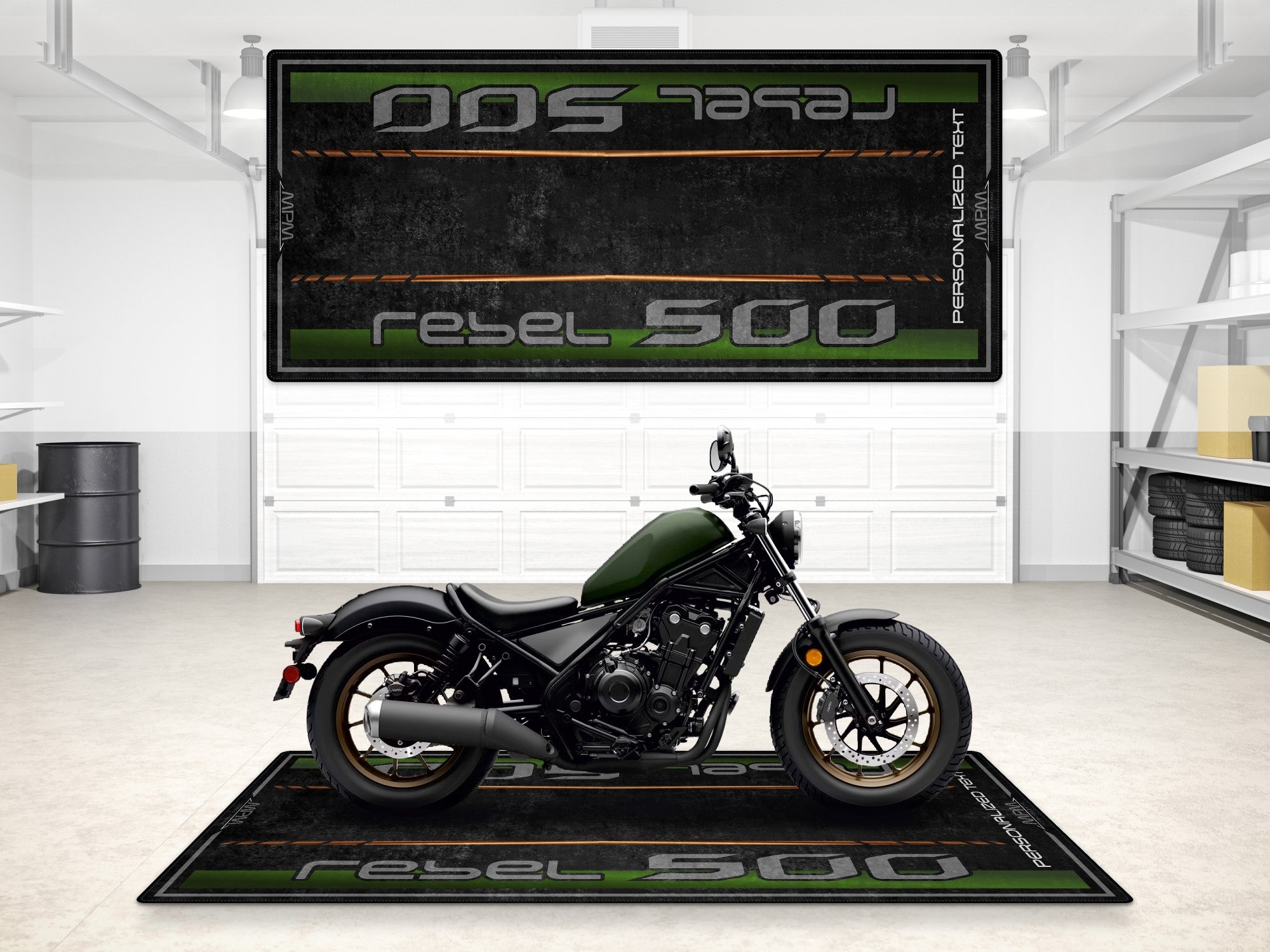 MPM Motorcycle Mat for Honda Rebel 500 - MM7439