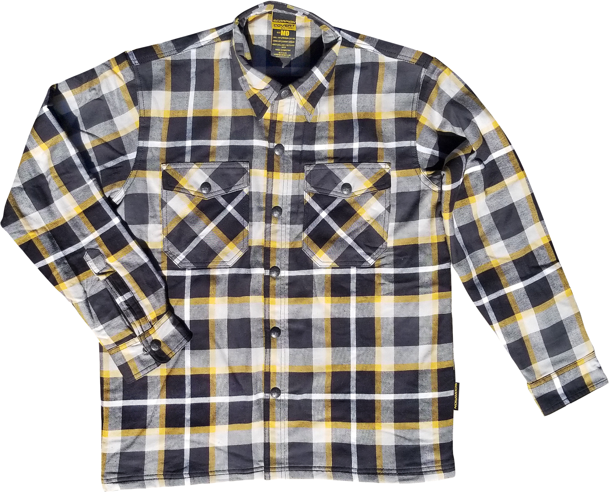 Covert Moto Flannel White/Yellow 4x