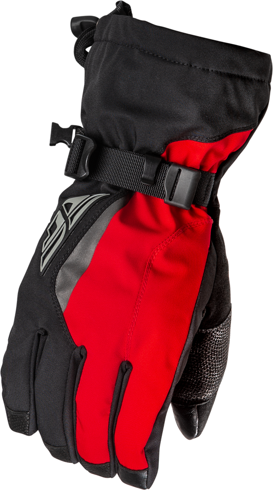 Fly Racing Title Gauntlet Gloves Black/Red Md 371-0603M