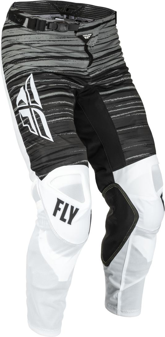Fly Racing Kinetic Mesh Pants White/Black/Grey Sz 34 376-32634