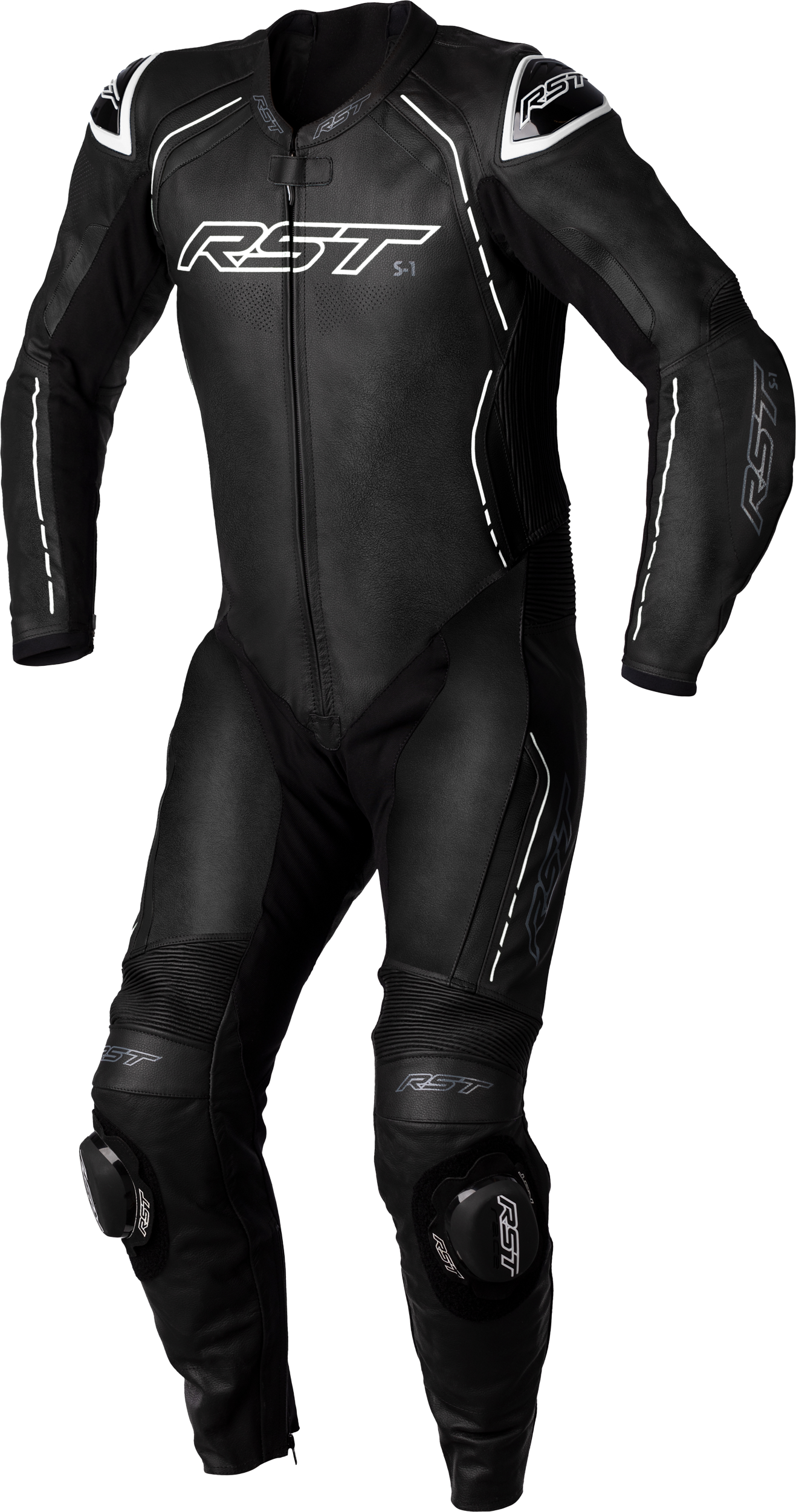 RST S1 Ce Suit Blk/Blk/Whi Leather 5xl 556-2987054