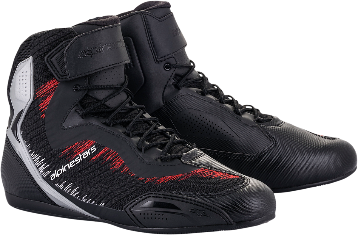 ALPINESTARS Faster-3 Rideknit® Shoes - Black/Silver/Red - US 8.5 2510319193085