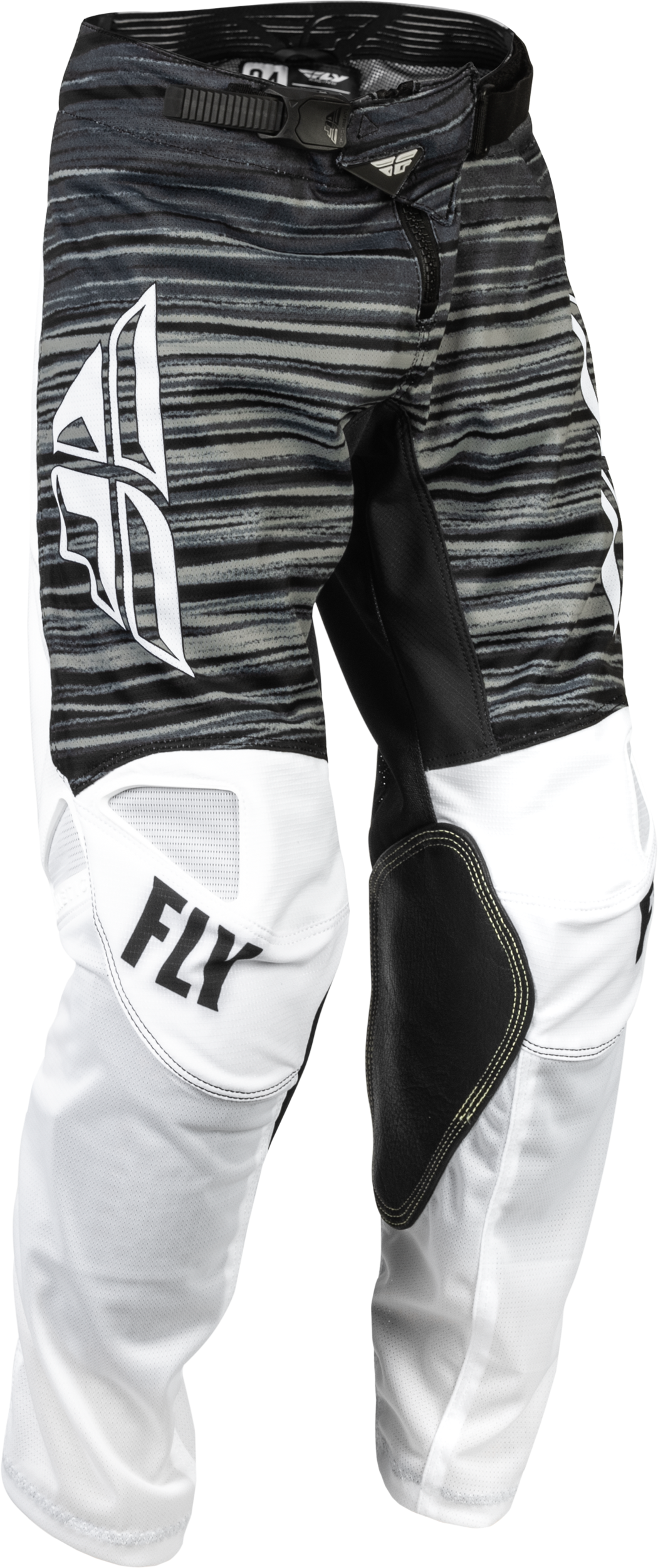 Fly Racing Youth Kinetic Mesh Pants Black/White/Grey Sz 24 376-34024