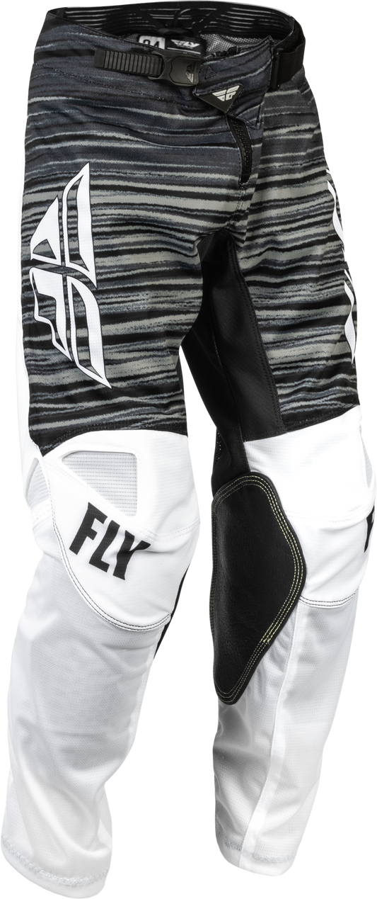 Fly Racing Youth Kinetic Mesh Pants Black/White/Grey Sz 24 376-34024