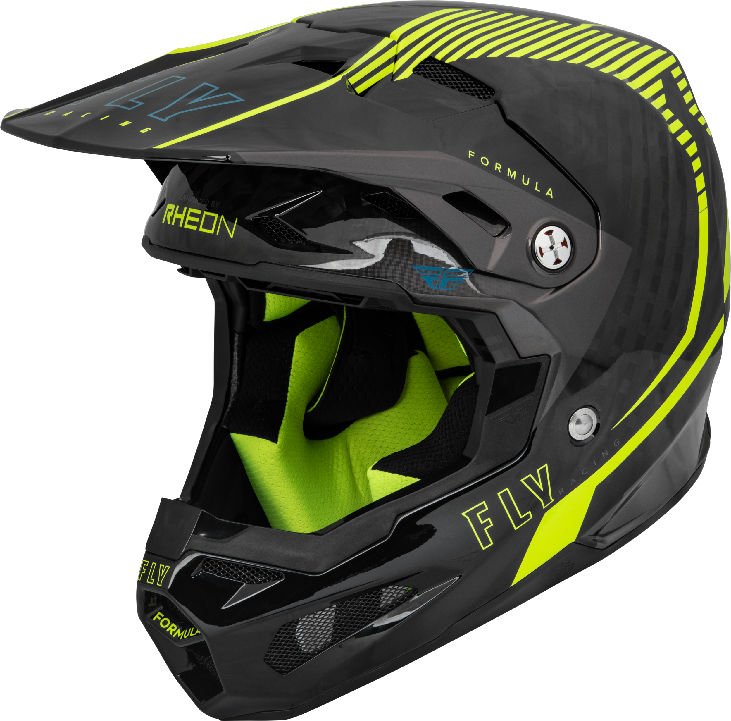 Fly Racing Formula Carbon Tracer Helmet Hi-Vis/Black 2x 73-44422X