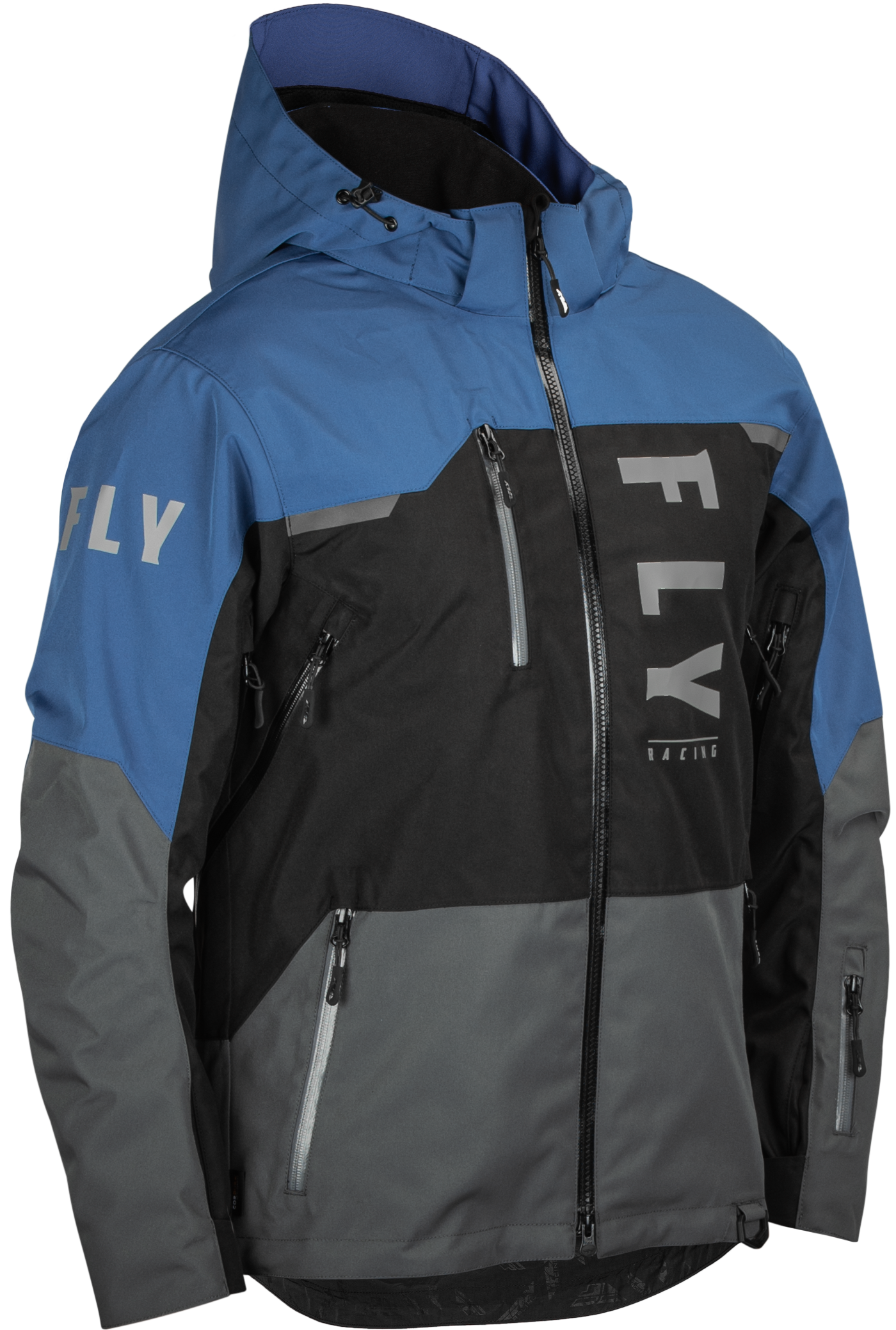Fly Racing Carbon Jacket Black/Grey/Blue Xl 470-5202X