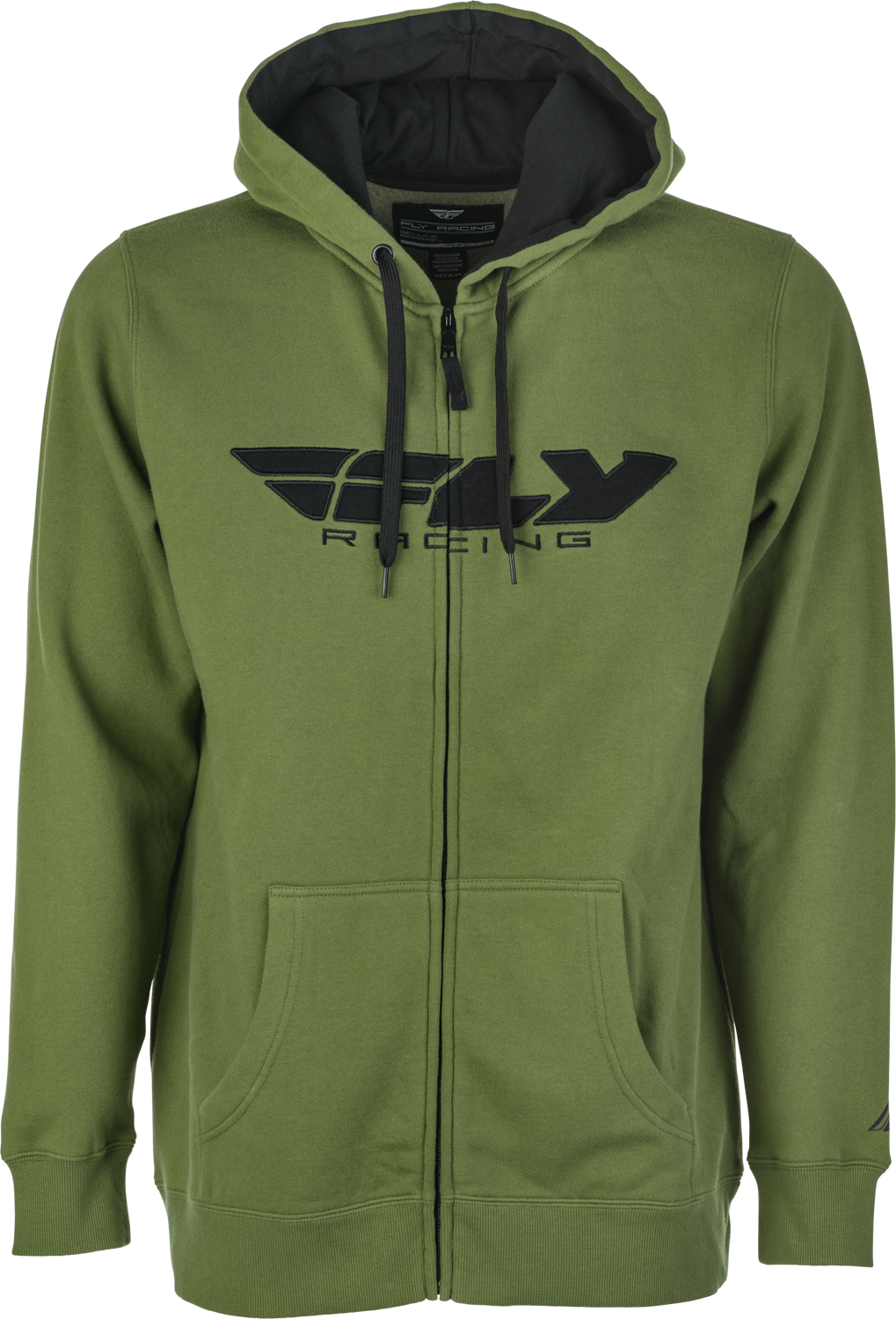 Fly Racing Fly Corporate Zip Up Hoodie Olive Md 354-0192M