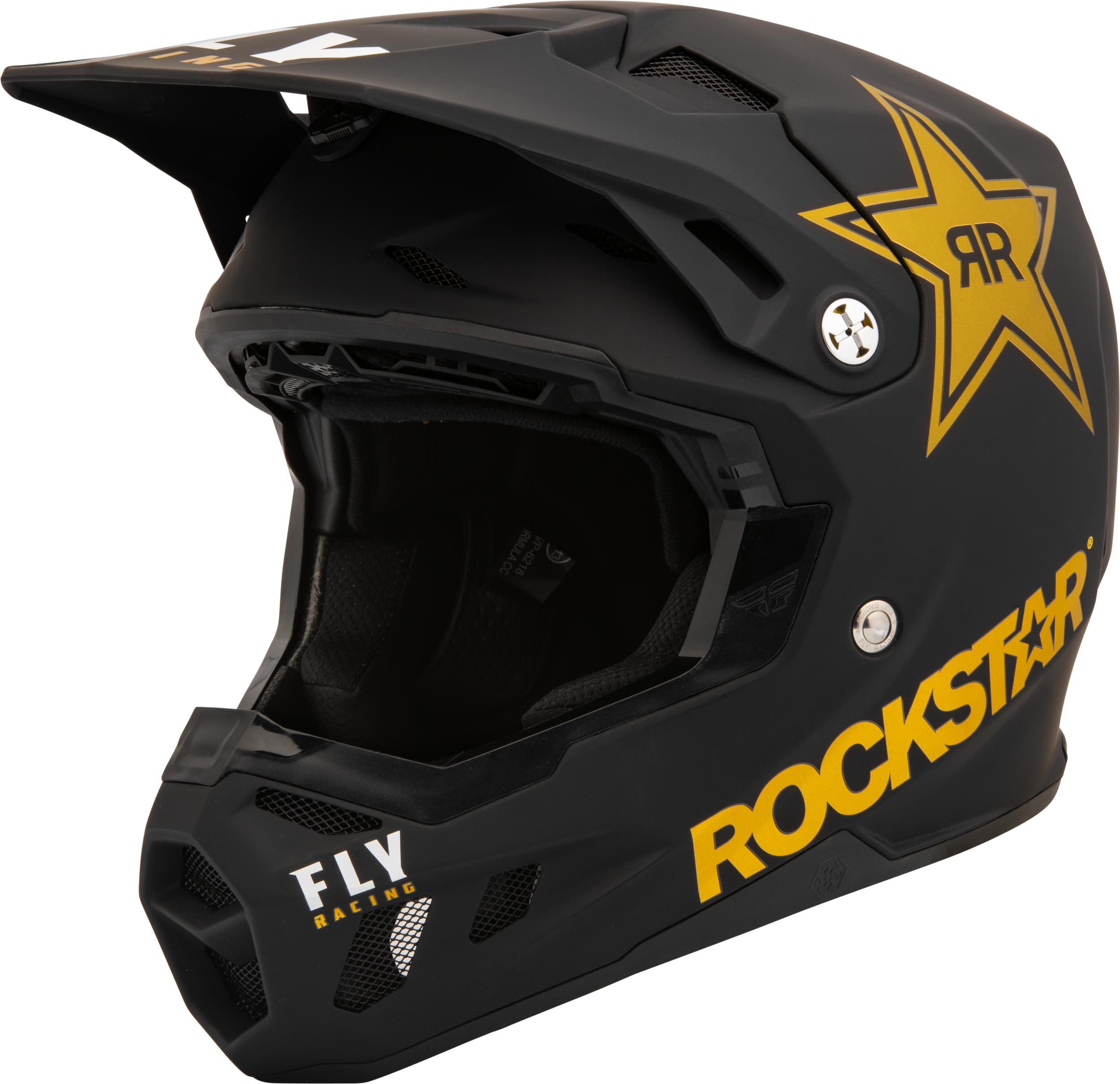 Fly Racing Formula Cc Rockstar Helmet Matte Black/Gold Xl 73-4328X