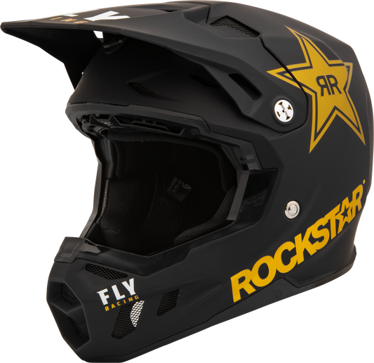 Fly Racing Formula Cc Rockstar Helmet Matte Black/Gold Sm 73-4328S