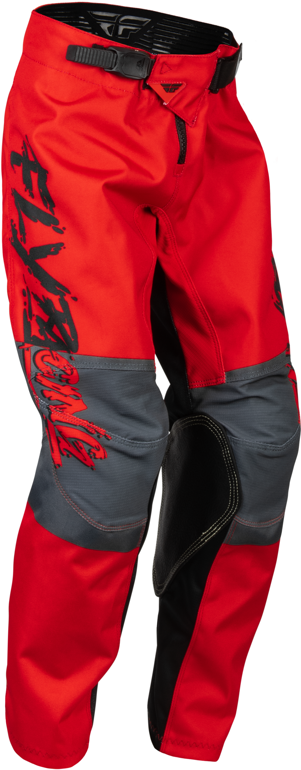 Fly Racing Youth Kinetic Khaos Pants Black/Red/Grey Sz 22 376-43022