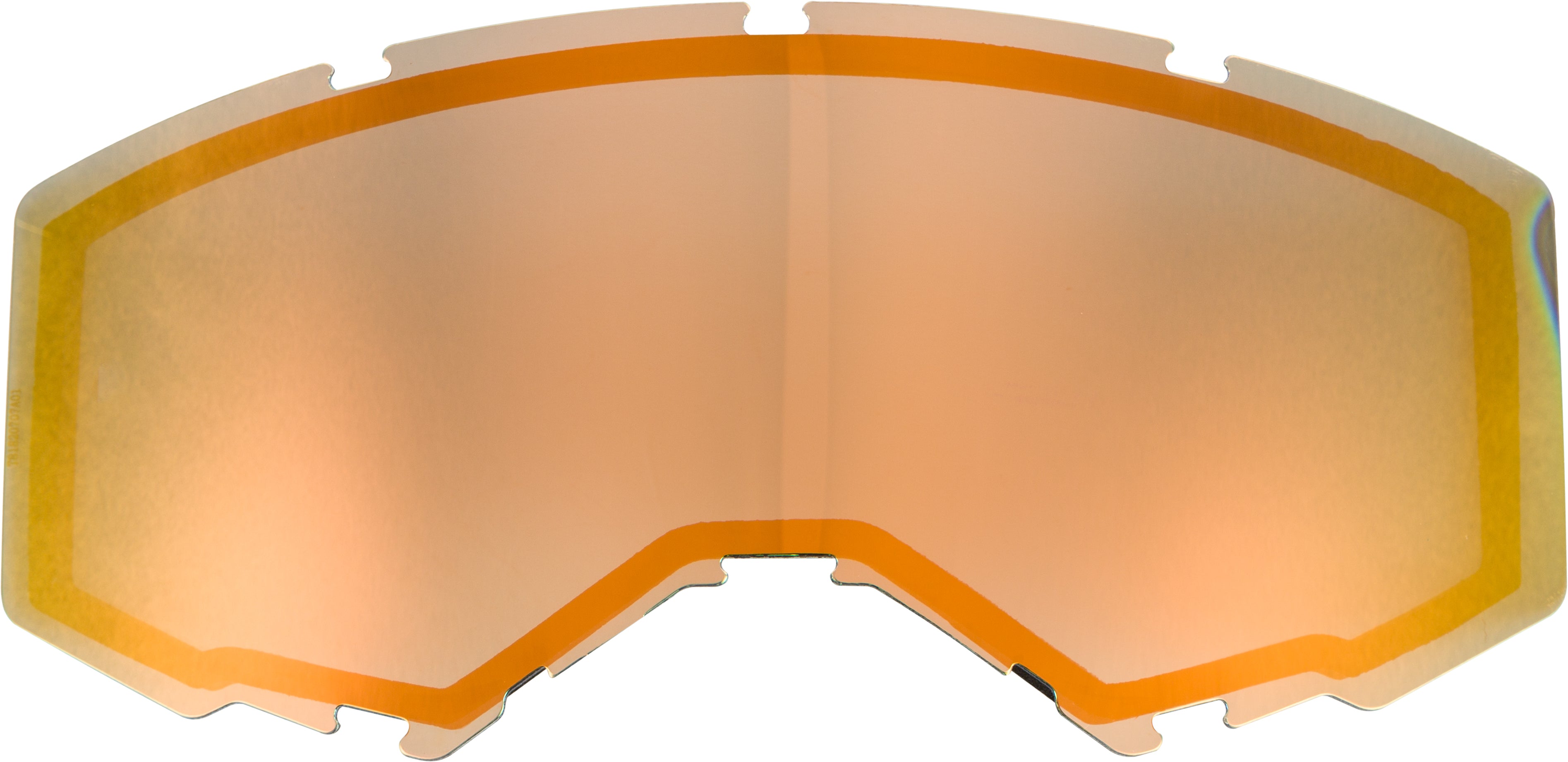 Fly Racing Dual Lens W/O Vents Adult Orange Mirror/Smoke 37-5443