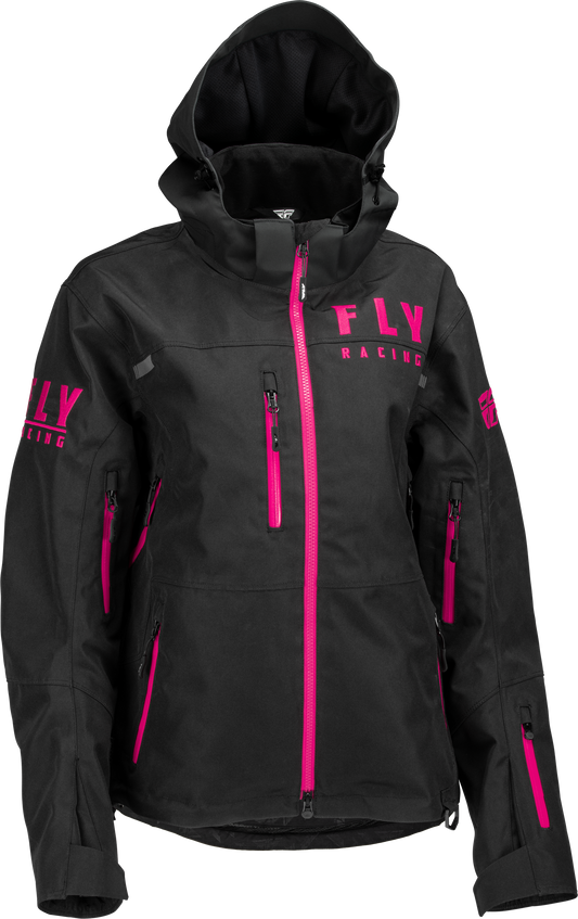 Fly Racing Women'S Carbon Jacket Black/Pink 2x 470-45022X