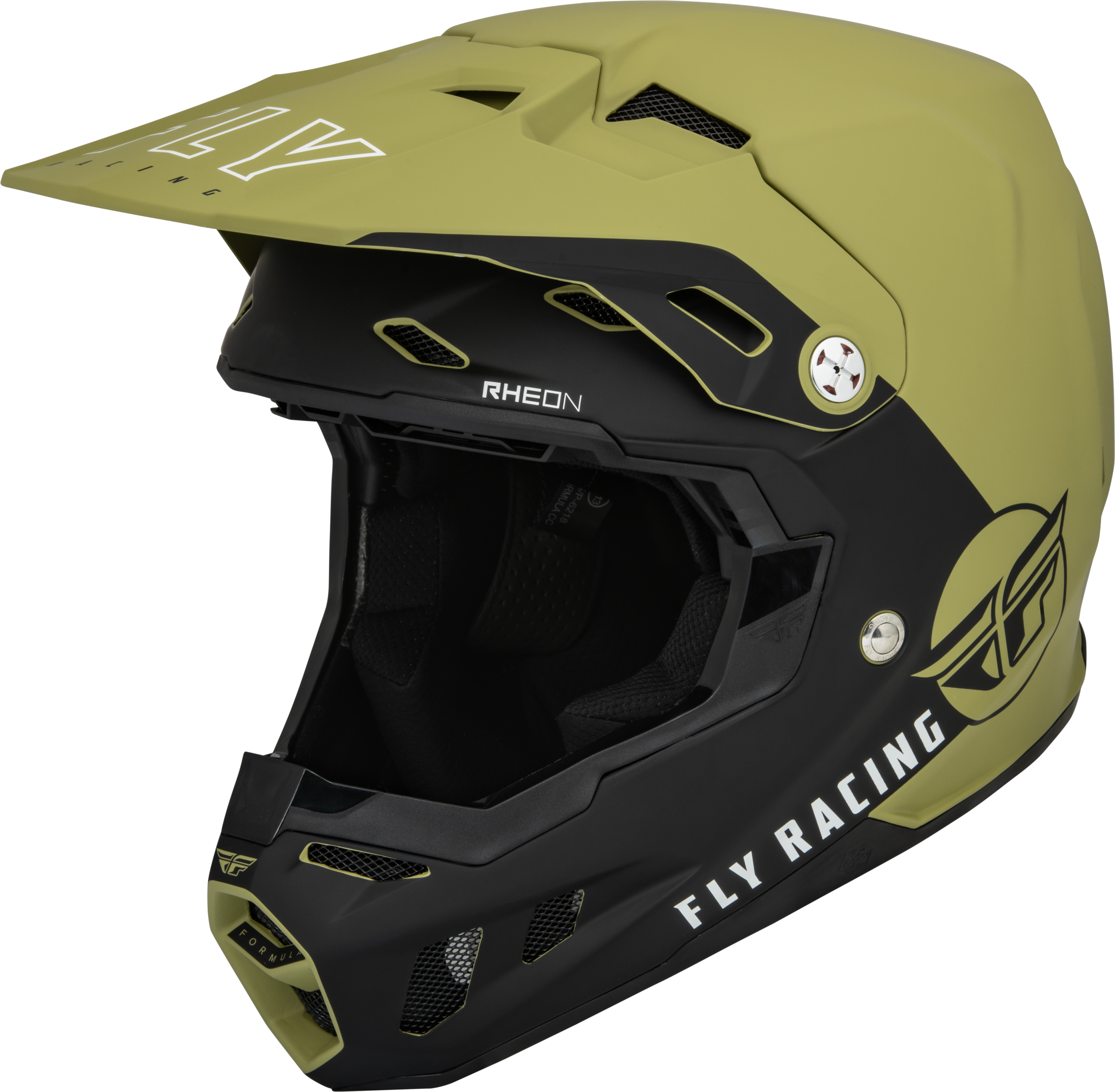 Fly Racing Formula Cc Centrum Helmet Matte Olive Green/Black 2x 73-43242X