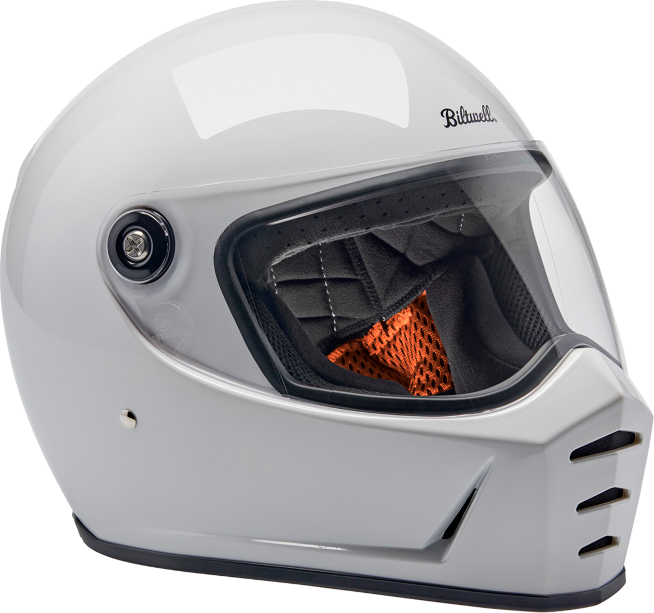 BILTWELL Lane Splitter Helmet - Gloss White - Medium 1004-104-503