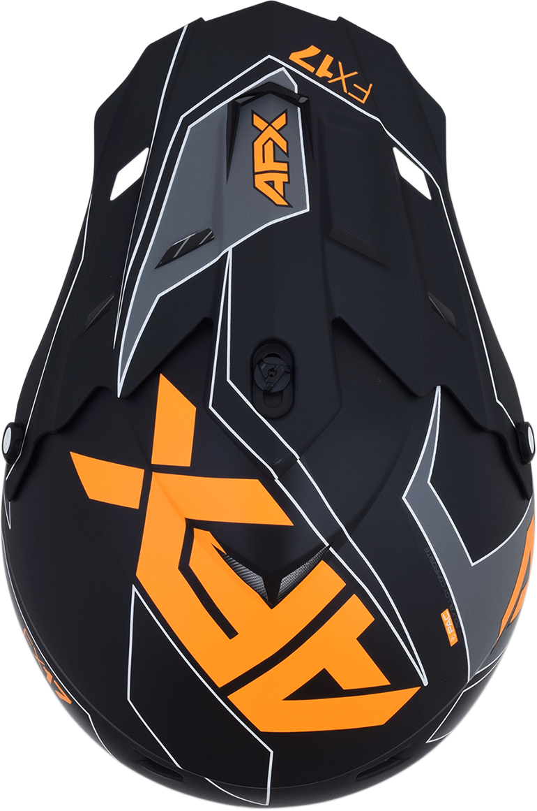 AFX FX-17 Helmet - Aced - Matte Black/Orange - Large 0110-6506 – winxwheels