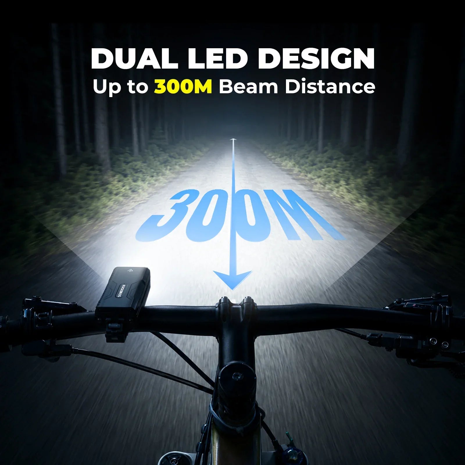Bike Front Light 850 Lumen Rechargeable