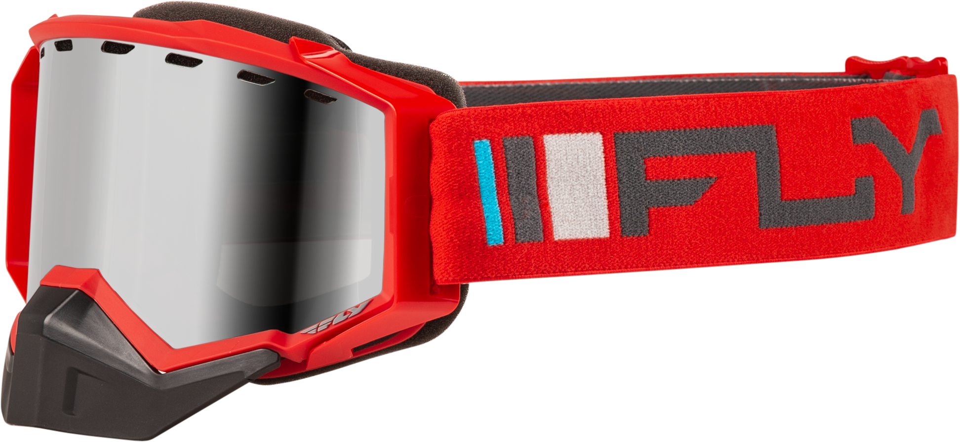 Fly Racing Zone Snow Goggle Red/Charcoal W/ Silver Mirror/Smoke Lens 37-50276
