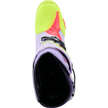 ALPINESTARS Tech 10 Supervented Boots - Purple/Fluorescent Yellow/Diva Pink - US 7 / EU 40.5 2010520-3150-7