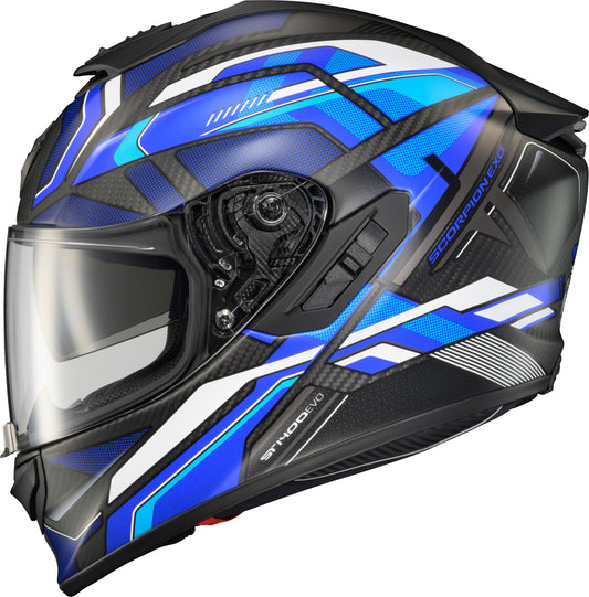 Exo-St1400 Evo Carbon Helmet Hex Matte Blue 2x