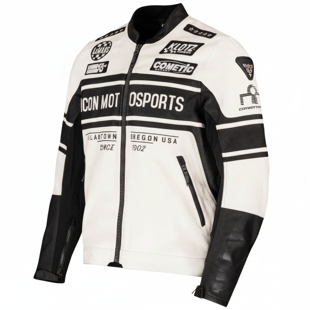 ICON Neo Daytona 2 Jacket - White/Black - Medium 2820-7069