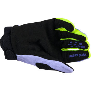 ALPINESTARS Youth Full Bore V2 Gloves - Purple/Fluo Yellow - Large 3540226-3175-L