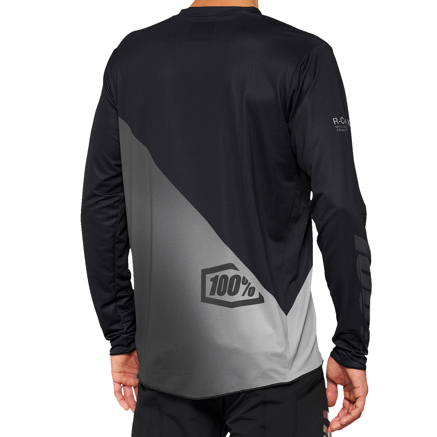 100% R-Core-X Long-Sleeve Jersey - Black/Gray - Large 40000-00002