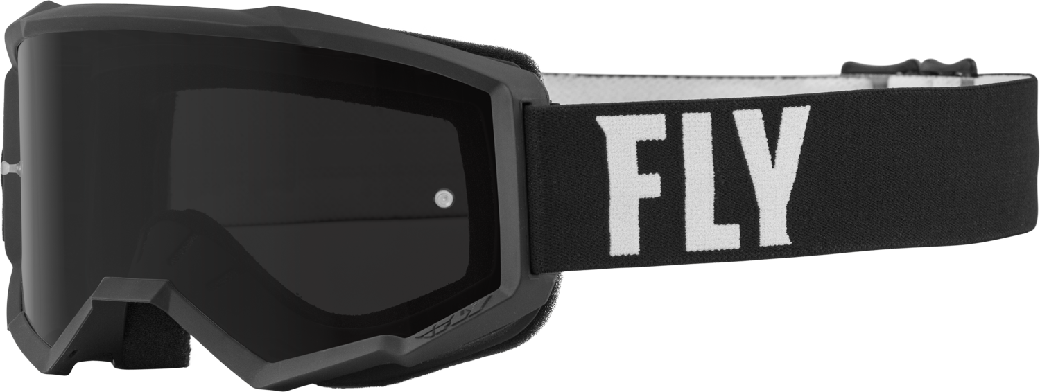 Fly Racing Focus Sand Goggle Black/White W/ Dark Smoke Lens 37-51147