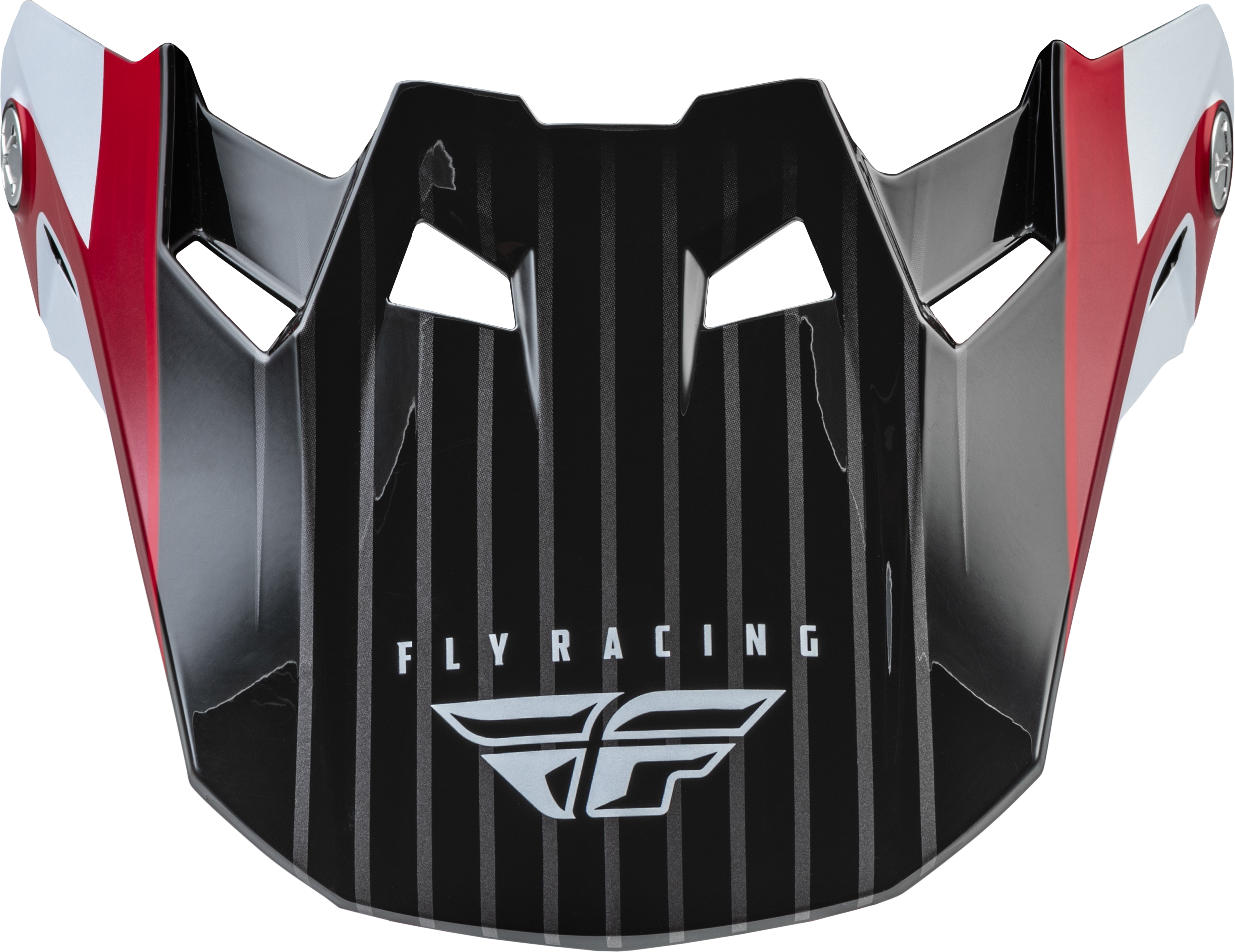 Fly Racing Formula Carbon Prime Visor Red/White/Red Carbon Yl/Sm 73-47103S