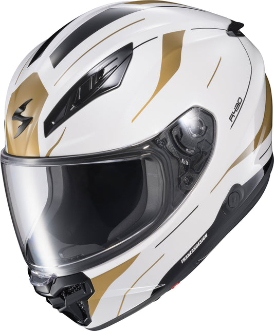 Exo-R430 Full Face Helmet Cutlass White/Gold Sm