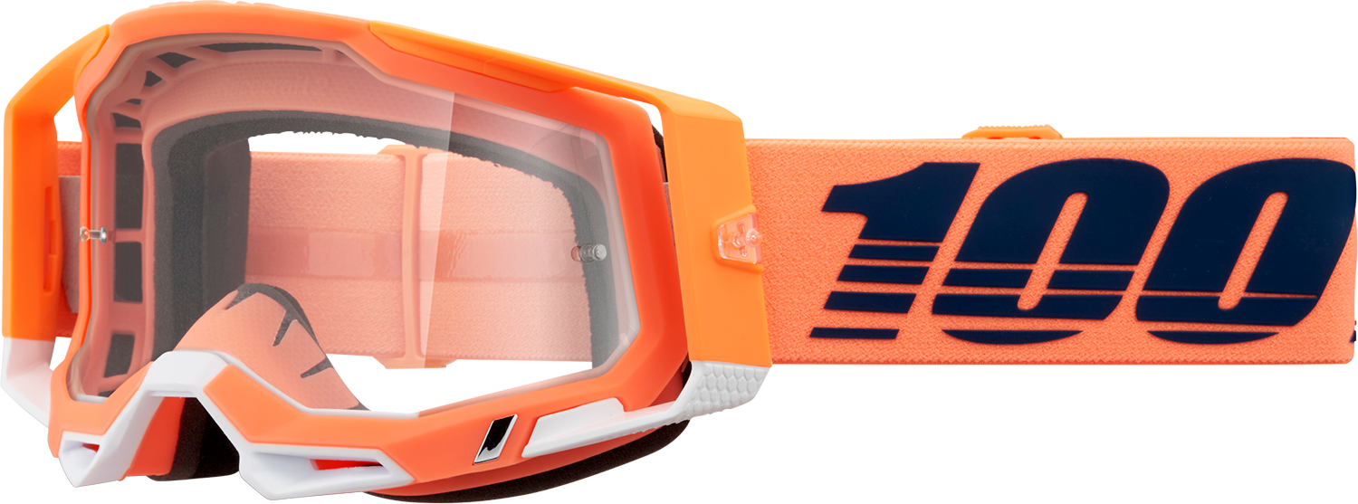 100% Racecraft 2 Goggles - Coral - Clear 50009-00018