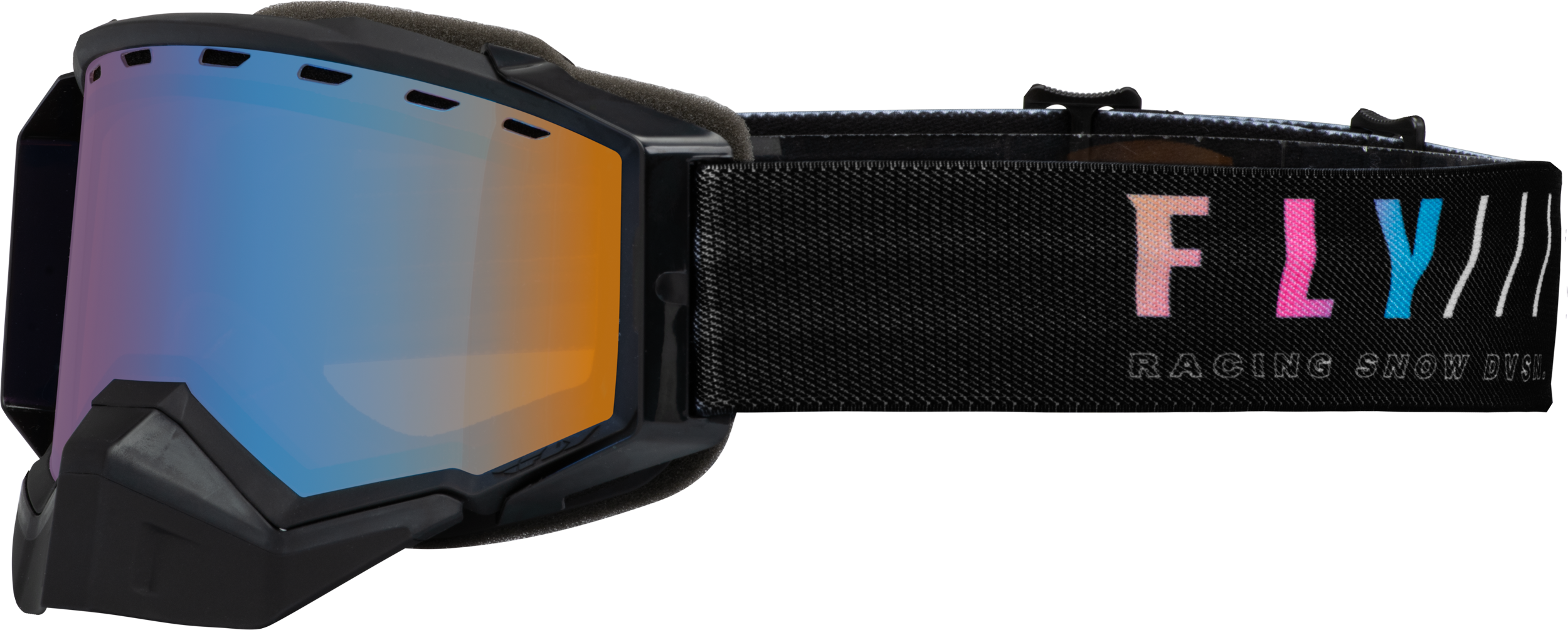 Fly Racing Zne Snw S.E. Goggle Blk/Sunset W/ Sky Blue Mirror/Amber Lens 37-50270