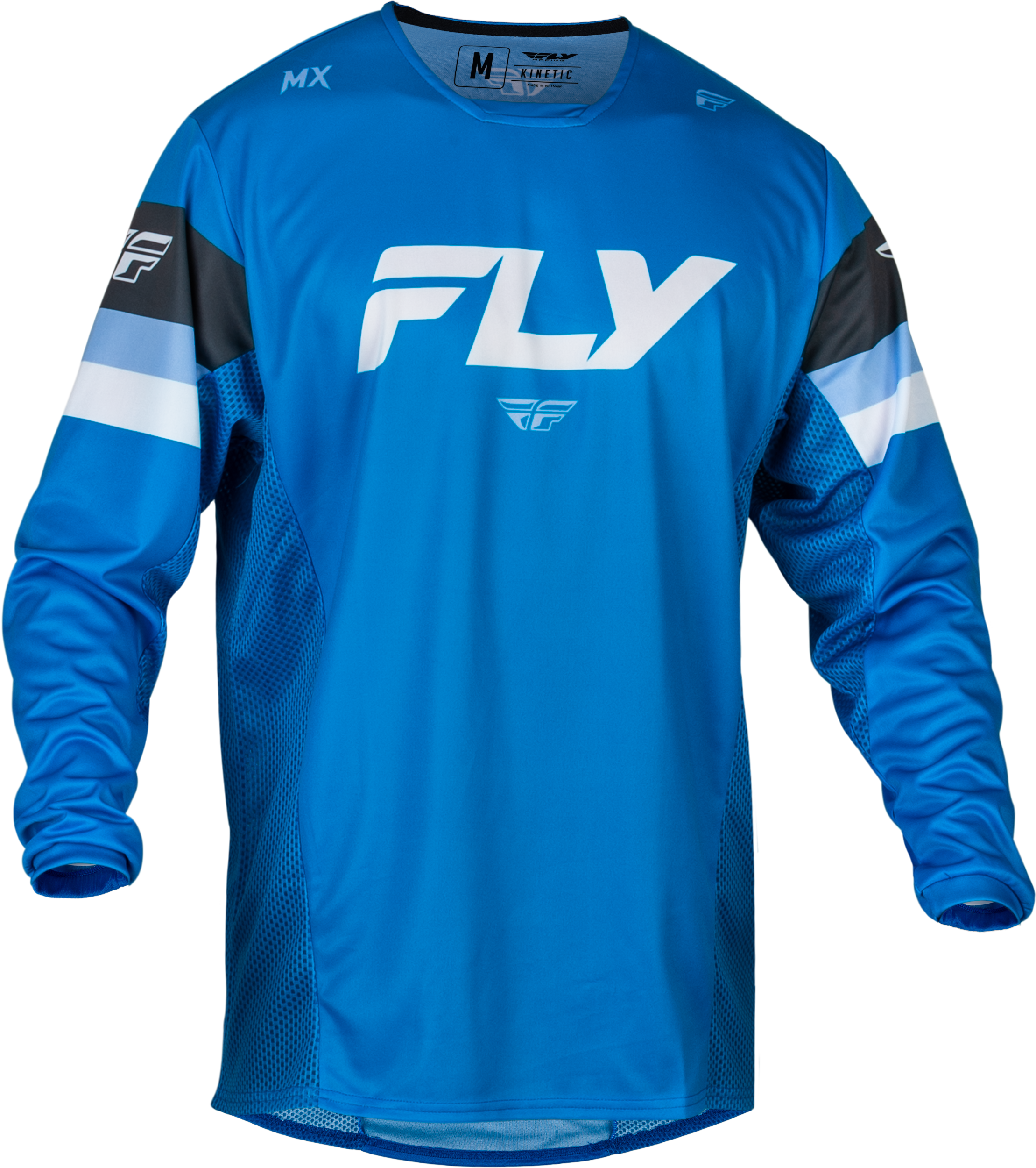 Fly Racing Kinetic Prix Jersey Bright Blue/Charcoal/White 2x 377-4202X