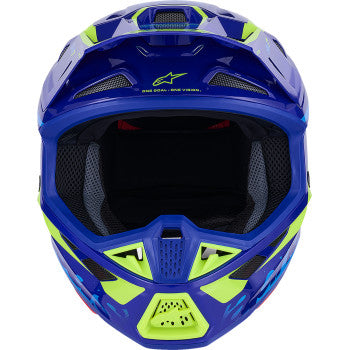 ALPINESTARS SM7 Helmet - Deed - Gloss Blue/Yellow Fluo - XS 8302426-7253-XS
