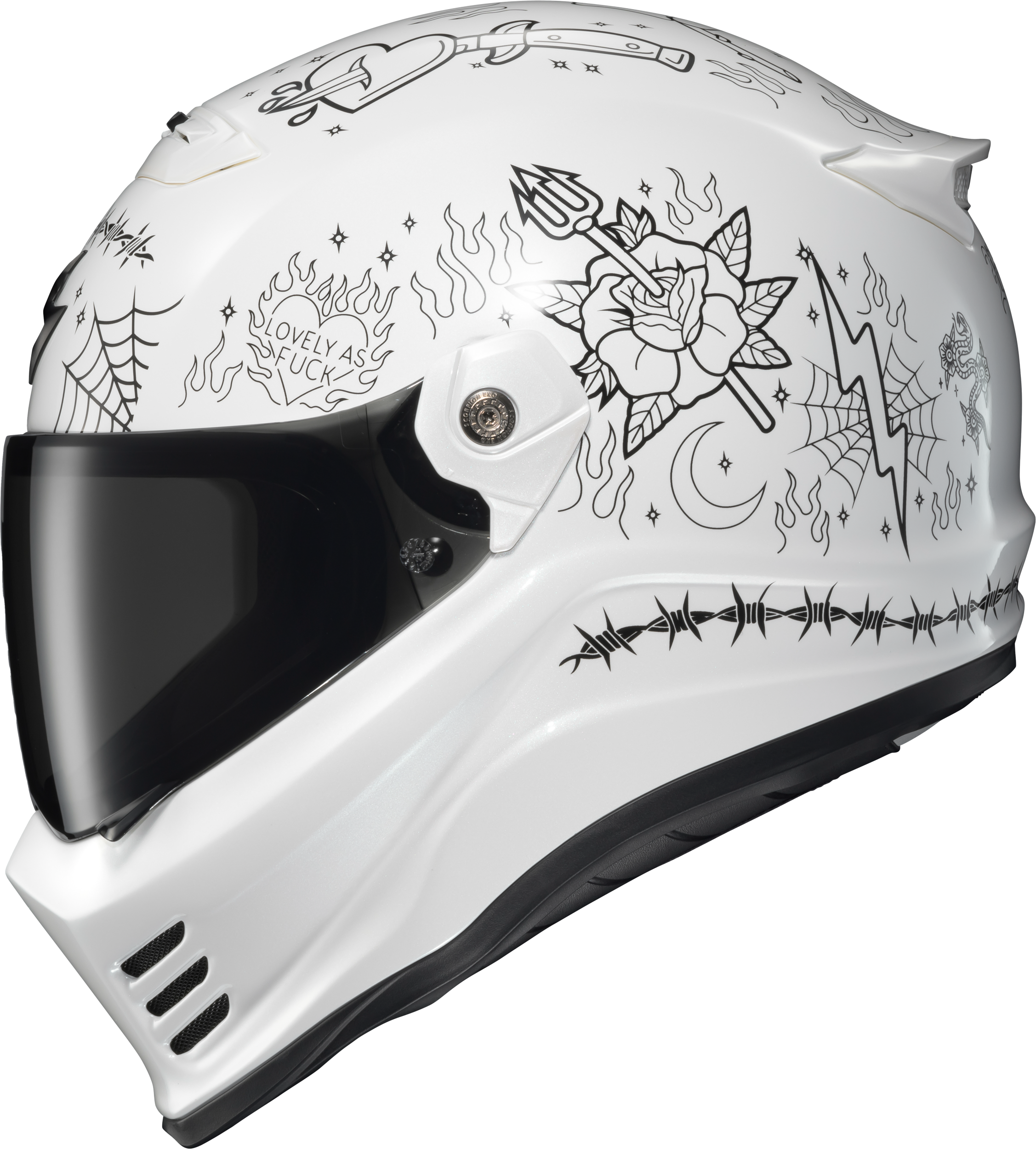 Covert Fx Full Face Helmet The Litas 2 White Md