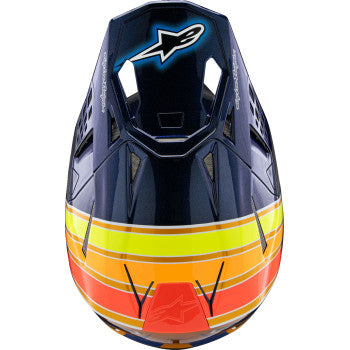 ALPINESTARS Supertech M10 Helmet - TLD Edition 25 - MIPS® - Gloss Dark Blue/Orange/Yellow/Fluo Red - Large  8300225-7156-L