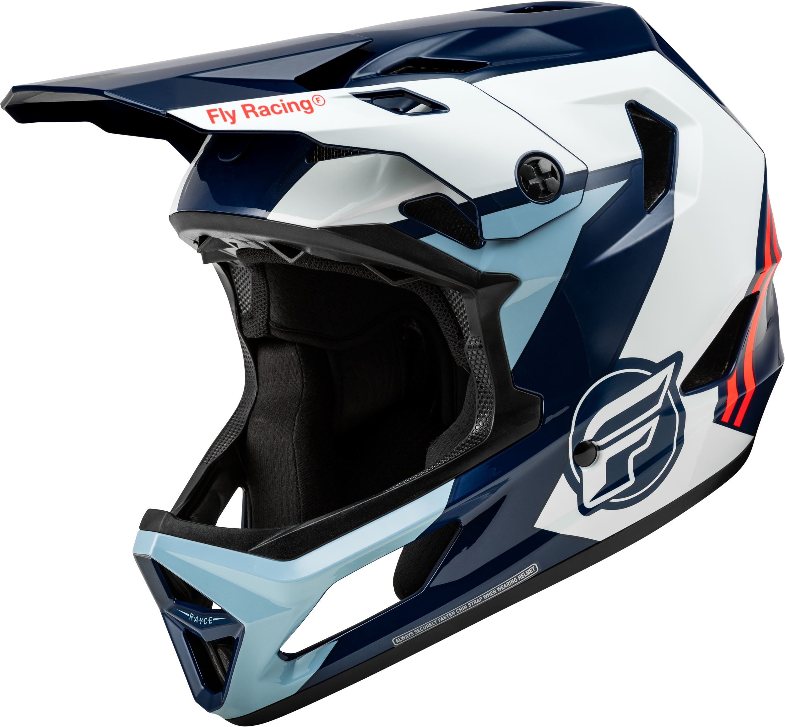 Fly Racing Youth Rayce Bicycle Helmet Red/White/Blue Ys 73-3612YS