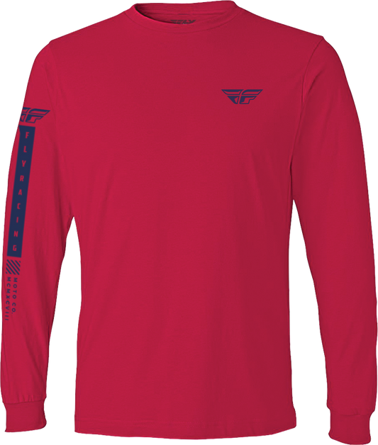 Fly Racing Fly Tribe Long Sleeve Tee Red/Blue Md 352-4166M