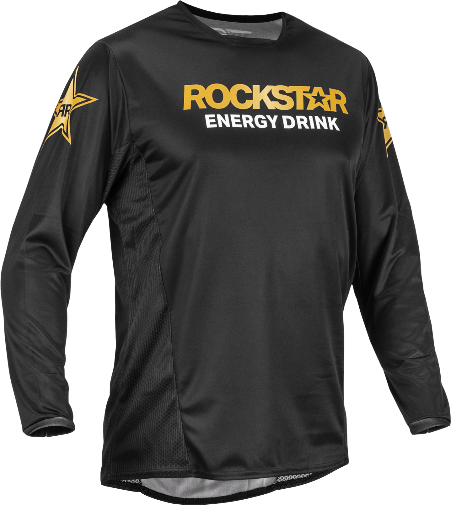 Fly Racing Kinetic Rockstar Jersey Black/Gold Lg 375-023L