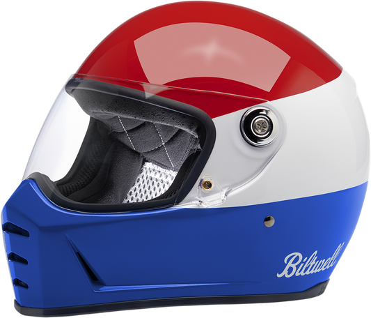 BILTWELL Lane Splitter Helmet - Gloss Podium Red/White/Blue - 2XL 1004-549-106