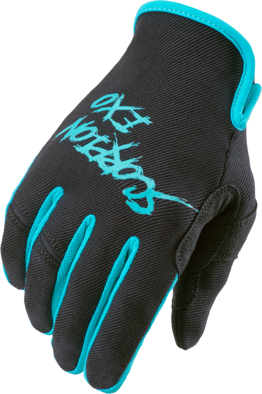 Air-Stretch Gloves Grind Black/Teal Lg