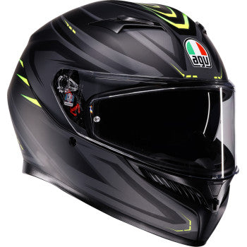 AGV Helmet K3 Syth Matte Black/Yellow Fluo Lg 2118381004-026-L