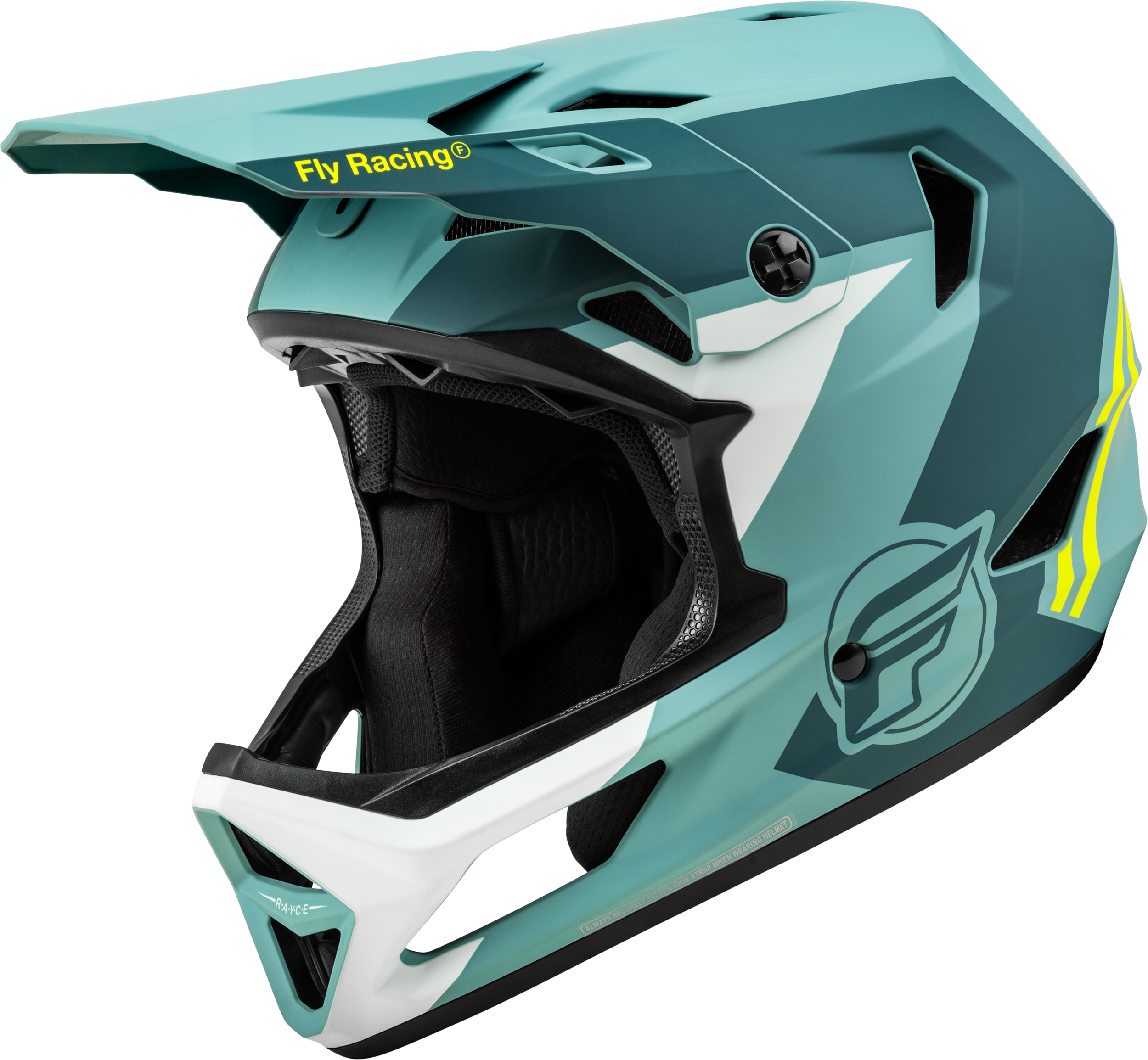 Fly Racing Youth Rayce Bicycle Helmet Matte Blue Stone/Hi-Vis Ym 73-3610YM