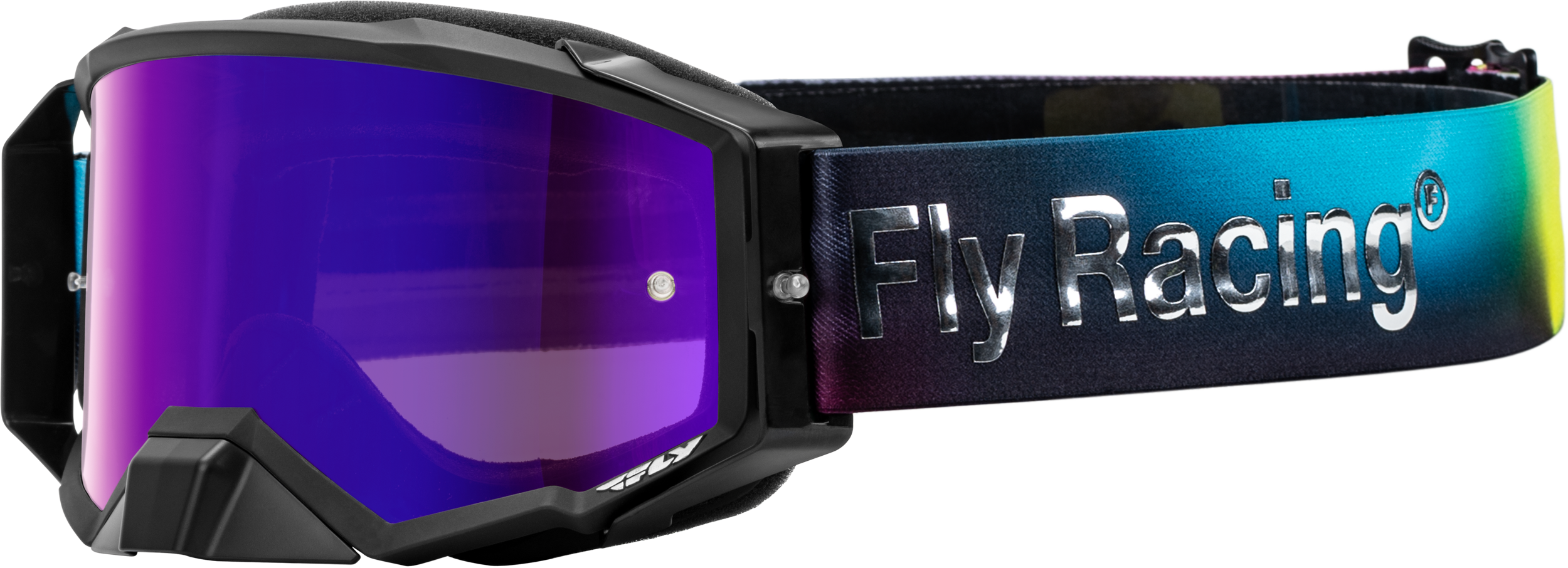 Fly Racing Zone Elite Legacy Goggle Fuschia/Elec Blu/Hi-Vis W Lens 37-51906