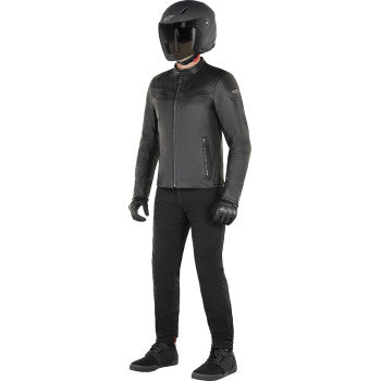 ALPINESTARS Blacktrack Leather Jacket - Black - Medium 3103824-1100-M