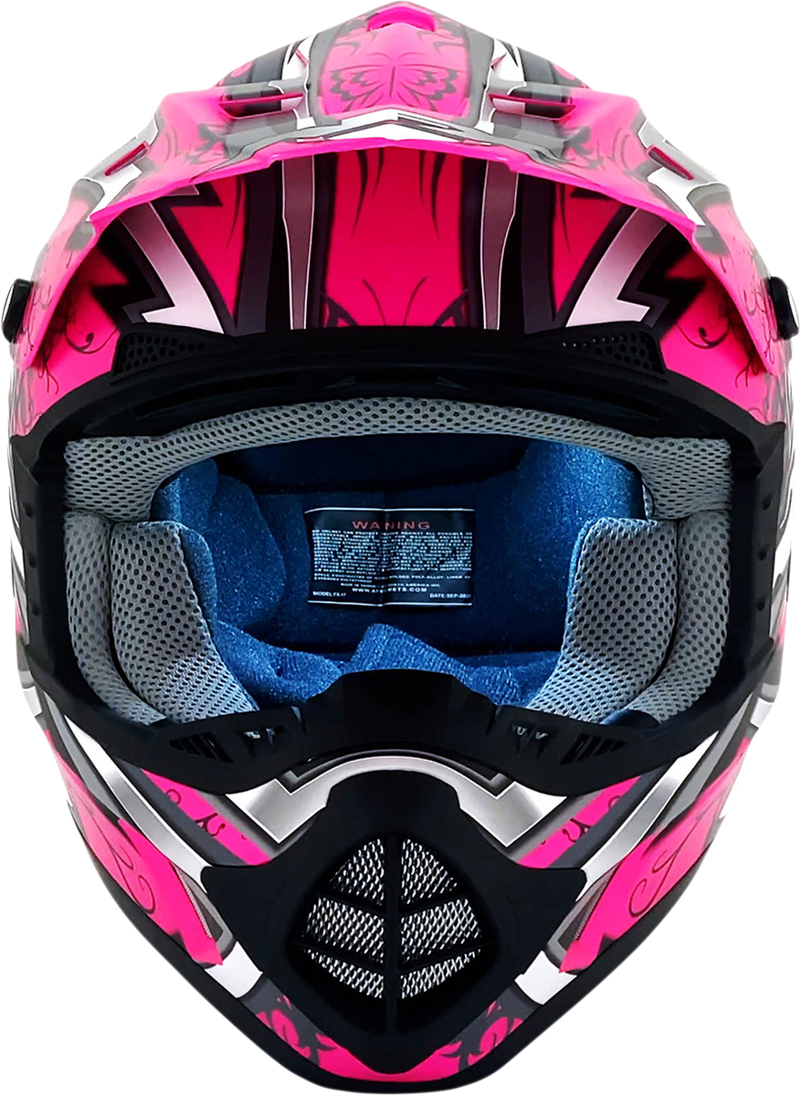 butterfly motorcycle helmet AFX FX-17 Helmet - Butterfly - Matte Hot Pink