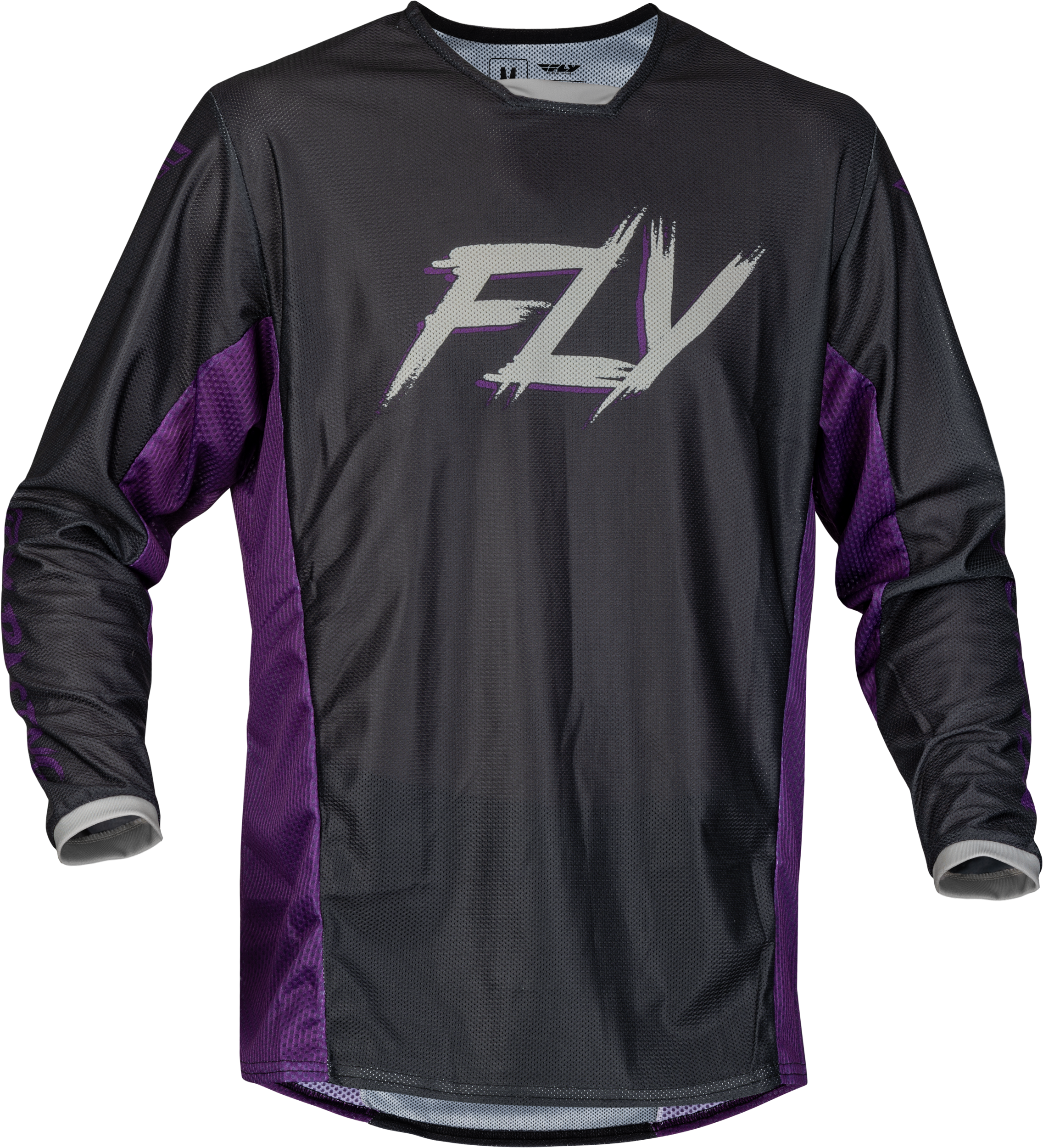 Fly Racing Kinetic Mesh Rave Jersey Black/Purple/Silver Sm 377-310S