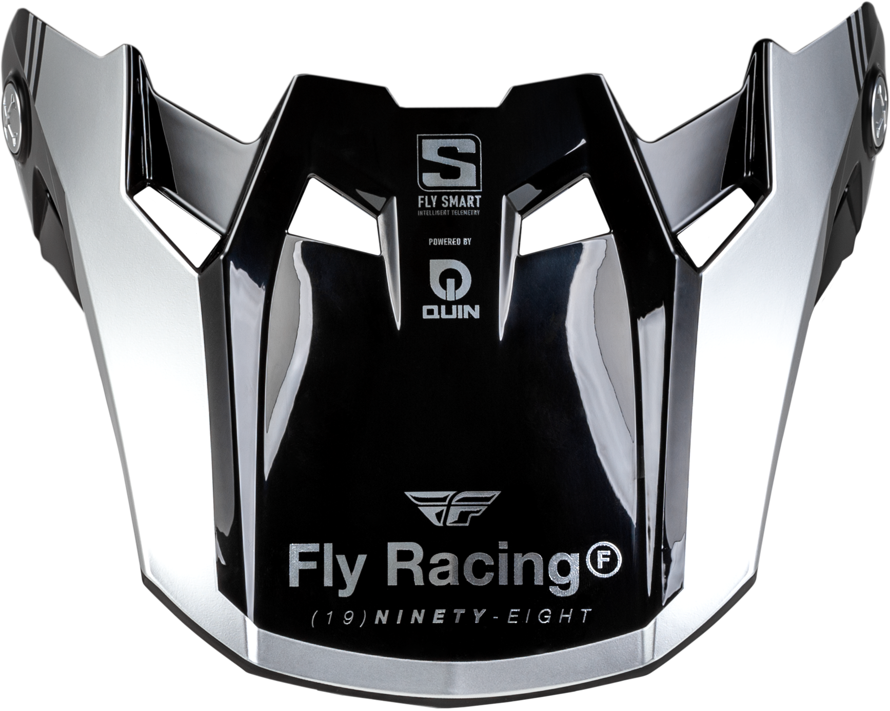 Fly Racing Formula S Carbon Legacy Visor Blue Carbon/Silver Yl/Sm 73-4458