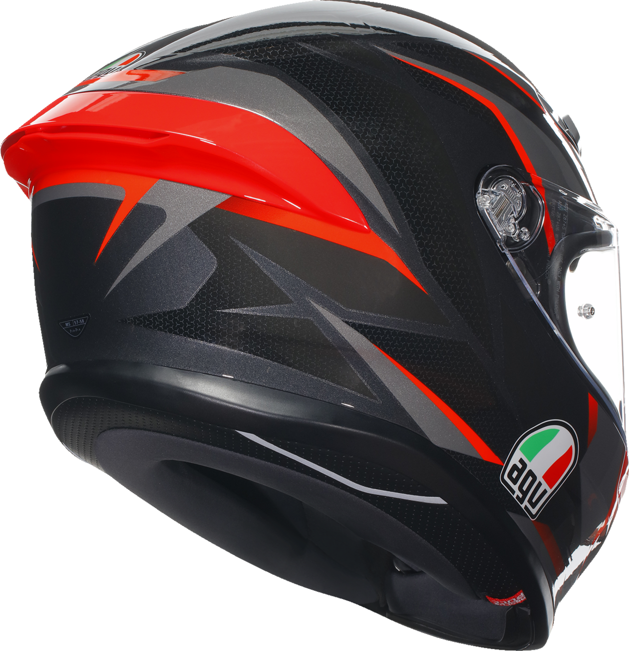 AGV K6 S Helmet - Slashcut - Black/Gray/Red - Medium 2118395002014M